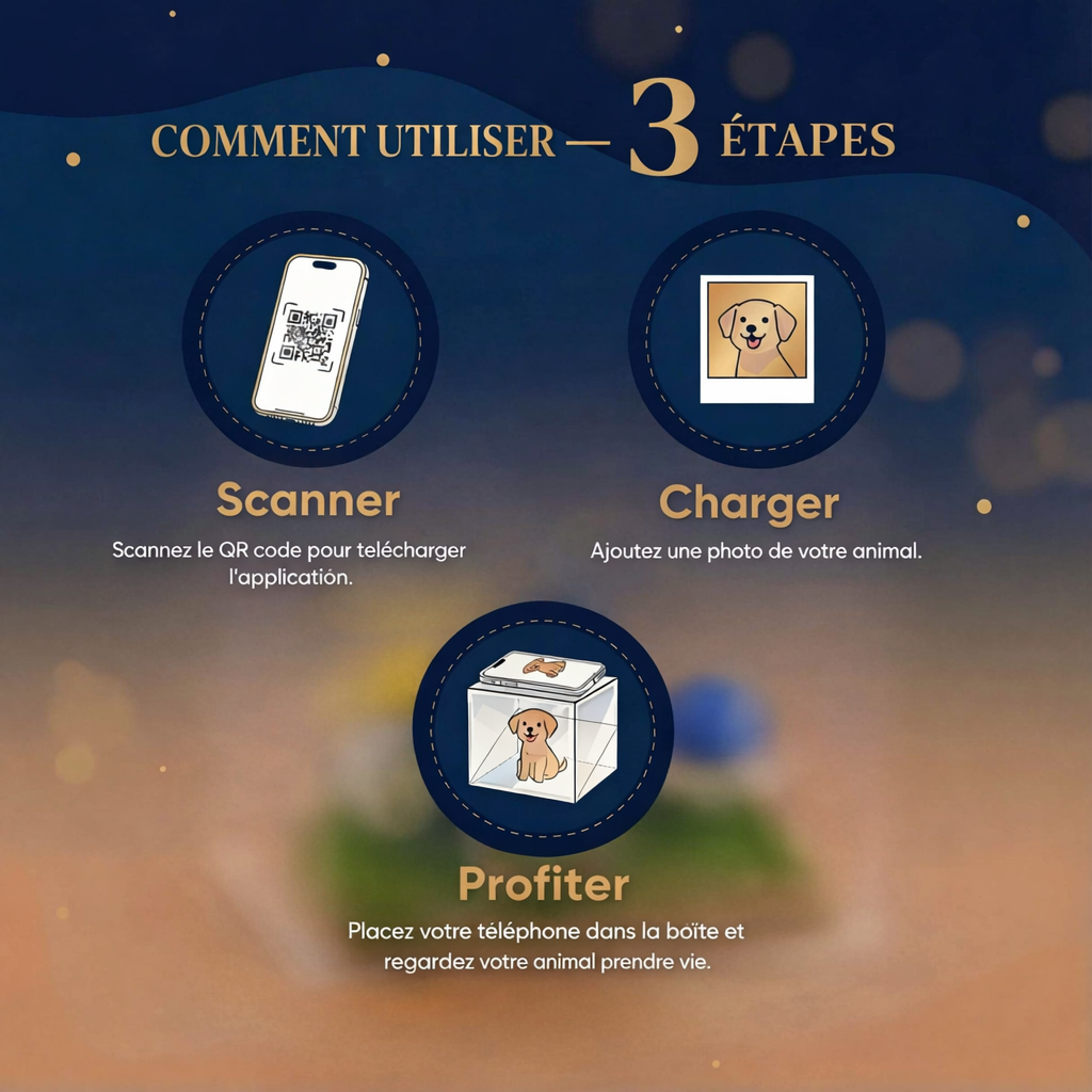 Souvenir holographique personnalisé pour animal de compagnie