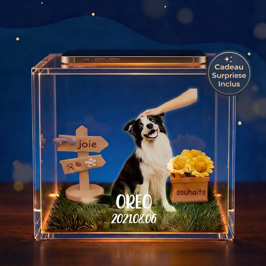 Souvenir holographique personnalisé pour animal de compagnie